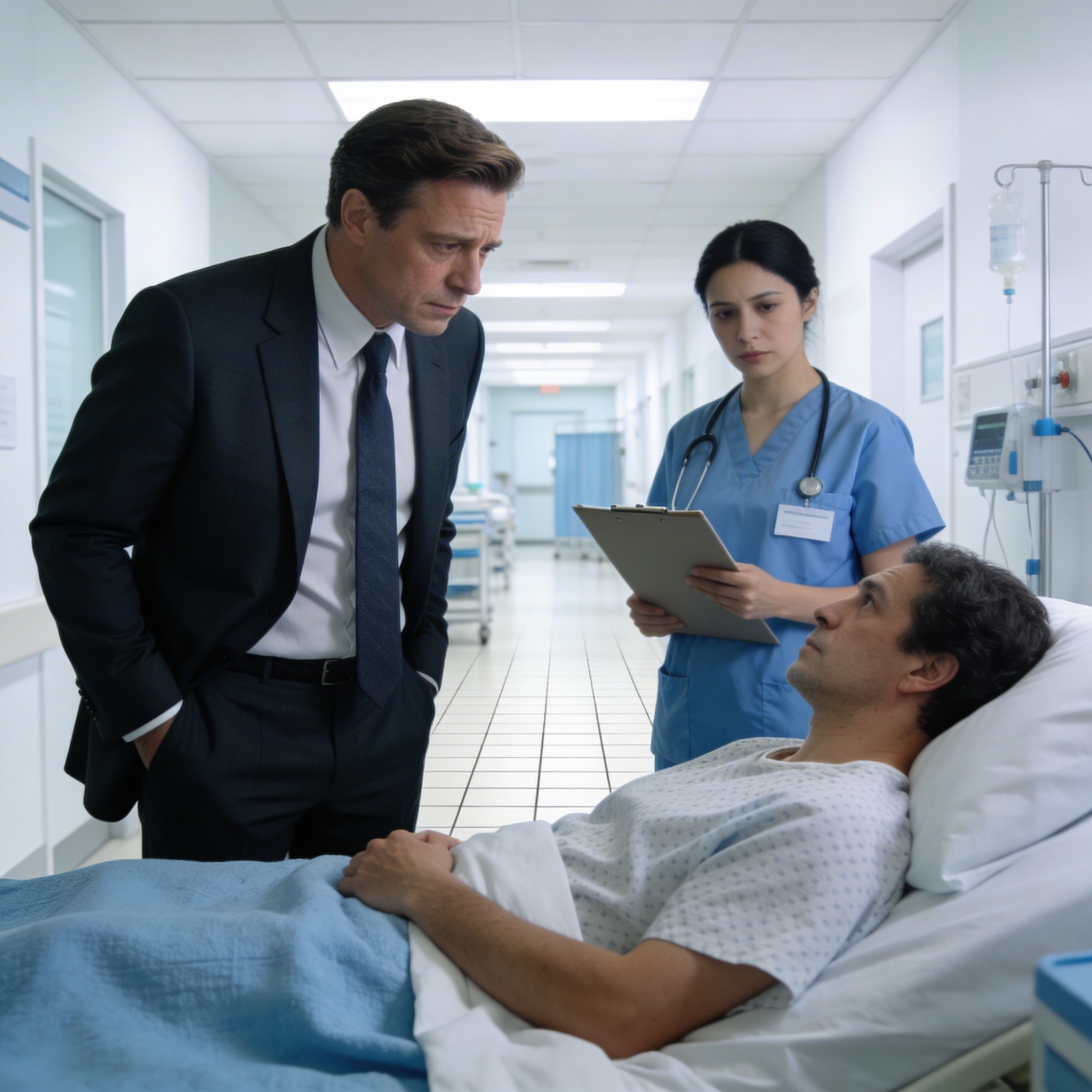 Attorney visiting client at home